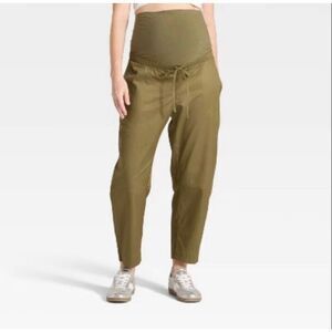 🌸 Ingrid & Isabel Pull on Maternity Barrel Leg Pants Size Large New